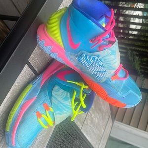 Nike 7 neon blue,pink,and green